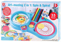 Playgo 2-in-1 Spiralzeichenset - 33 Teile.