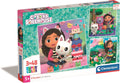 Clementoni Puzzle Super Color Square Gabby's Dollhouse, 3x48st.