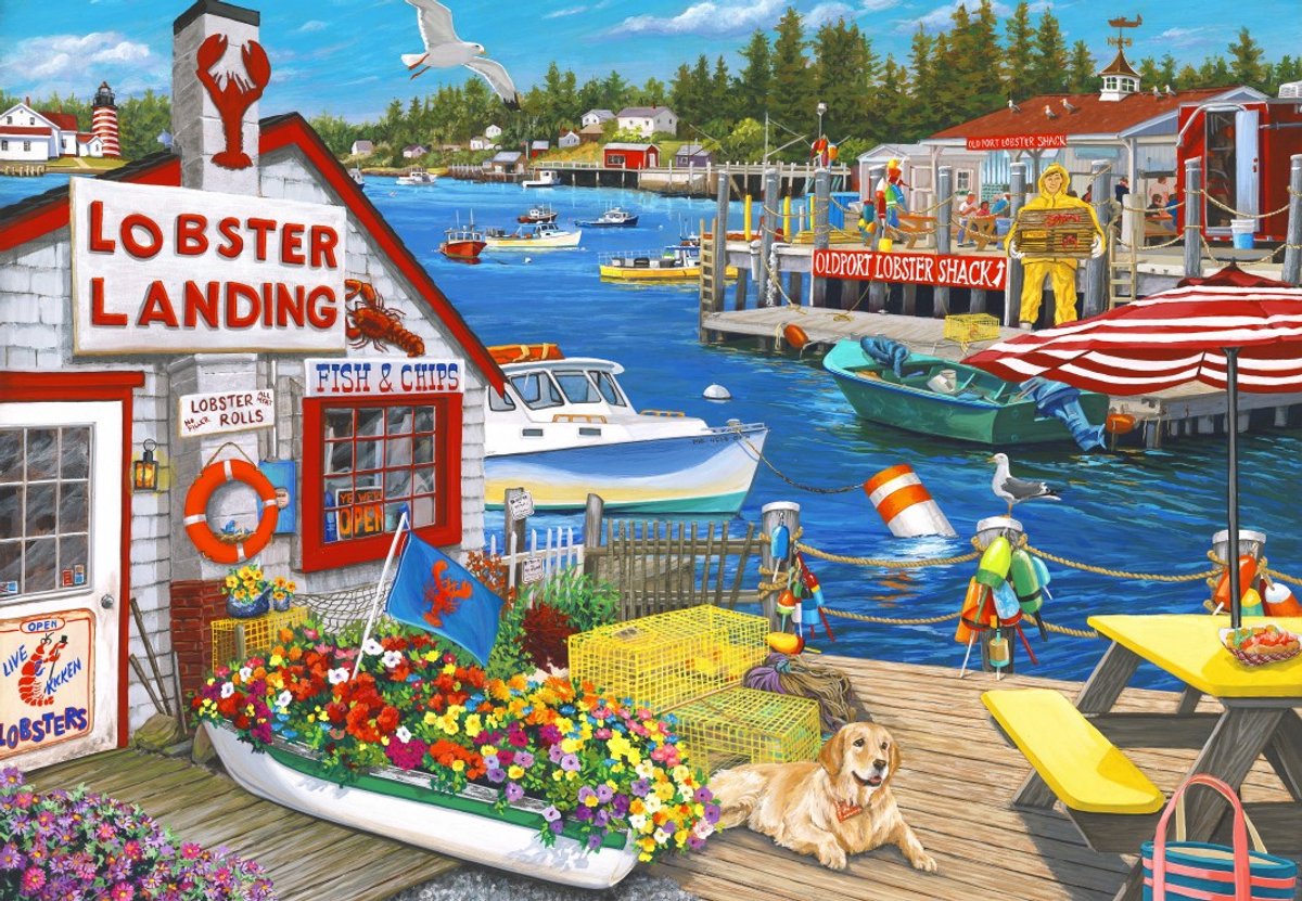 Bluebird puzzle legpuzzel lobster landing - 1000 stukjes puzzel plezier.