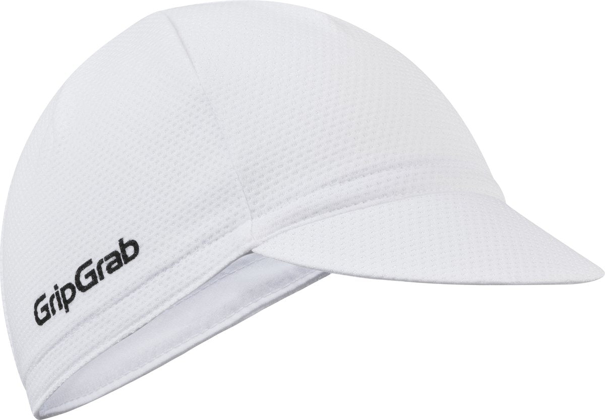Gripgrab - lightweight zomer fietspet mesh cycling cap retro fietsmuts uv-bescherming helmmuts - wit - unisex - maat m l (57-63 cm) m l