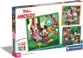 Clementoni Puzzle Super Color Square Mickey und Freunde, 3x48 Teile.