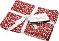 Creativ Company Patchworkstoff rot 45x55cm, 4 Stück.