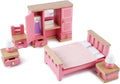 Tidlo Puppenhaus-Möbel aus Holz, Schlafzimmer, 6-tlg.