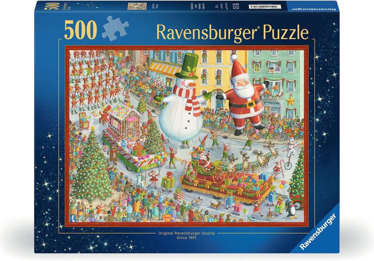 Ravensburger daar komt kerstmis - kerstparade legpuzzel - 500 stukjes