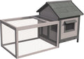 Flamingo konijnenhok grace cottage - 146 x 75 x 83 cm - grijs