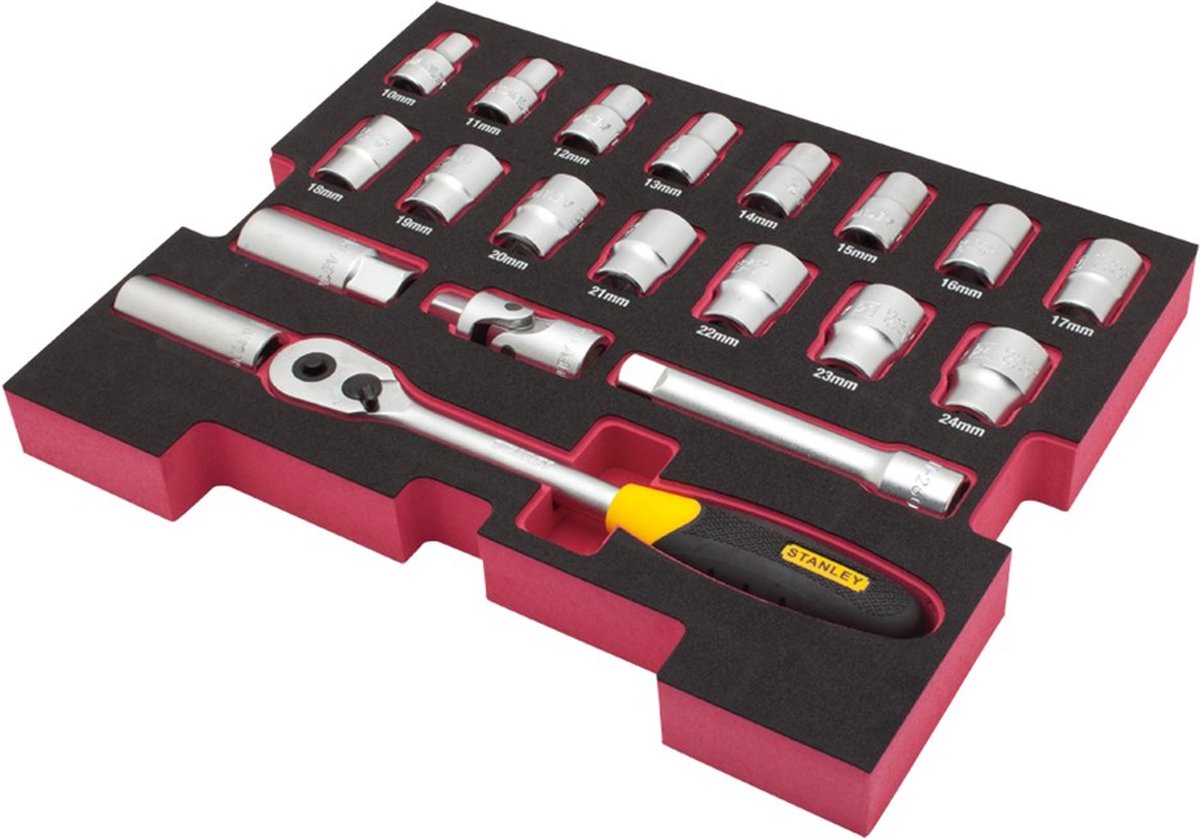 Stanley sleutel ingesteld 20el. 1 2 schuiminlegzool voor t-stapel