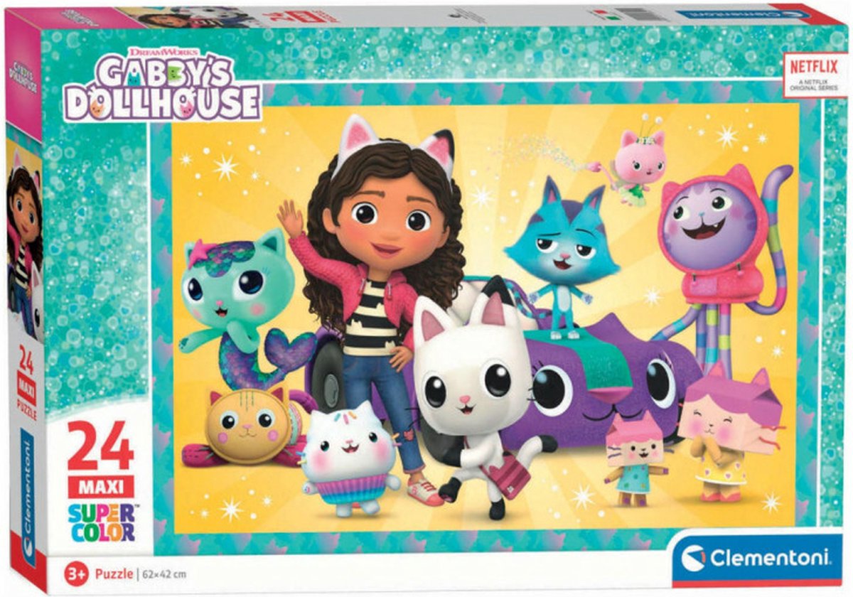 Clementoni Puzzel Super Color Maxi Gabby's Poppenhuis, 24.