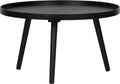 Woood mesa bijzettafel l - hout - zwart - 34xø60