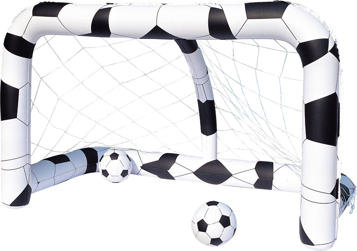 Bestway opblaasbaar voetbaldoel 213x117x125cm incl. 2 ballen