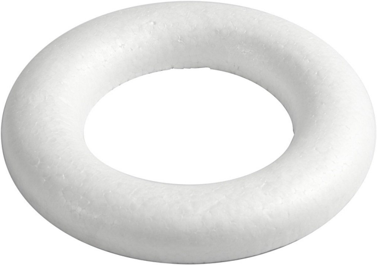 Creativ Company Ringe mit flacher Rückseite, weiß, 20 cm