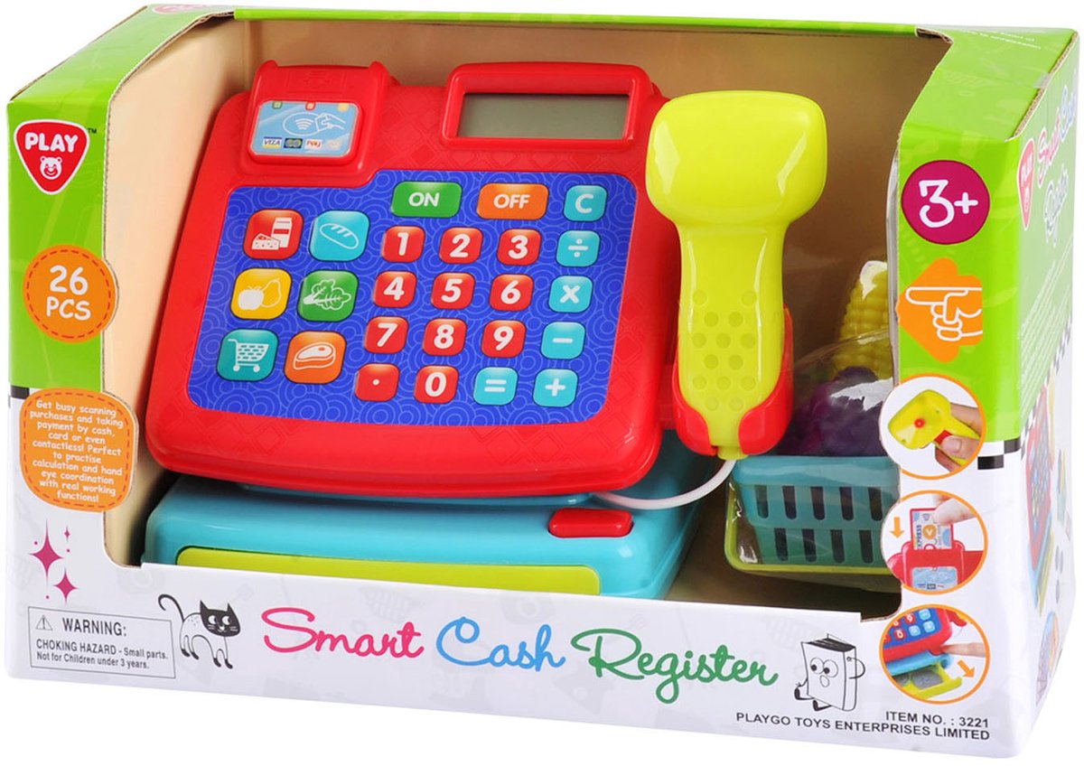 Playgo Kasse mit Zubehör - 26dlg.