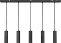 Calex hanglamp - gu10 - 5-lichts - plafondlamp - mat zwart - eetkamer - keuken - eettafel - excl. lichtbron