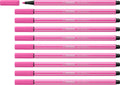 Stabilo pen 68 - premium viltstift - neon roze - doos 10 stuks