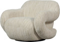 Woood folke fauteuil - chenille naturel - melange - 70x88x88