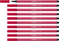 Stabilo pen 68 - premium viltstift - donkerrood - doos 10 stuks