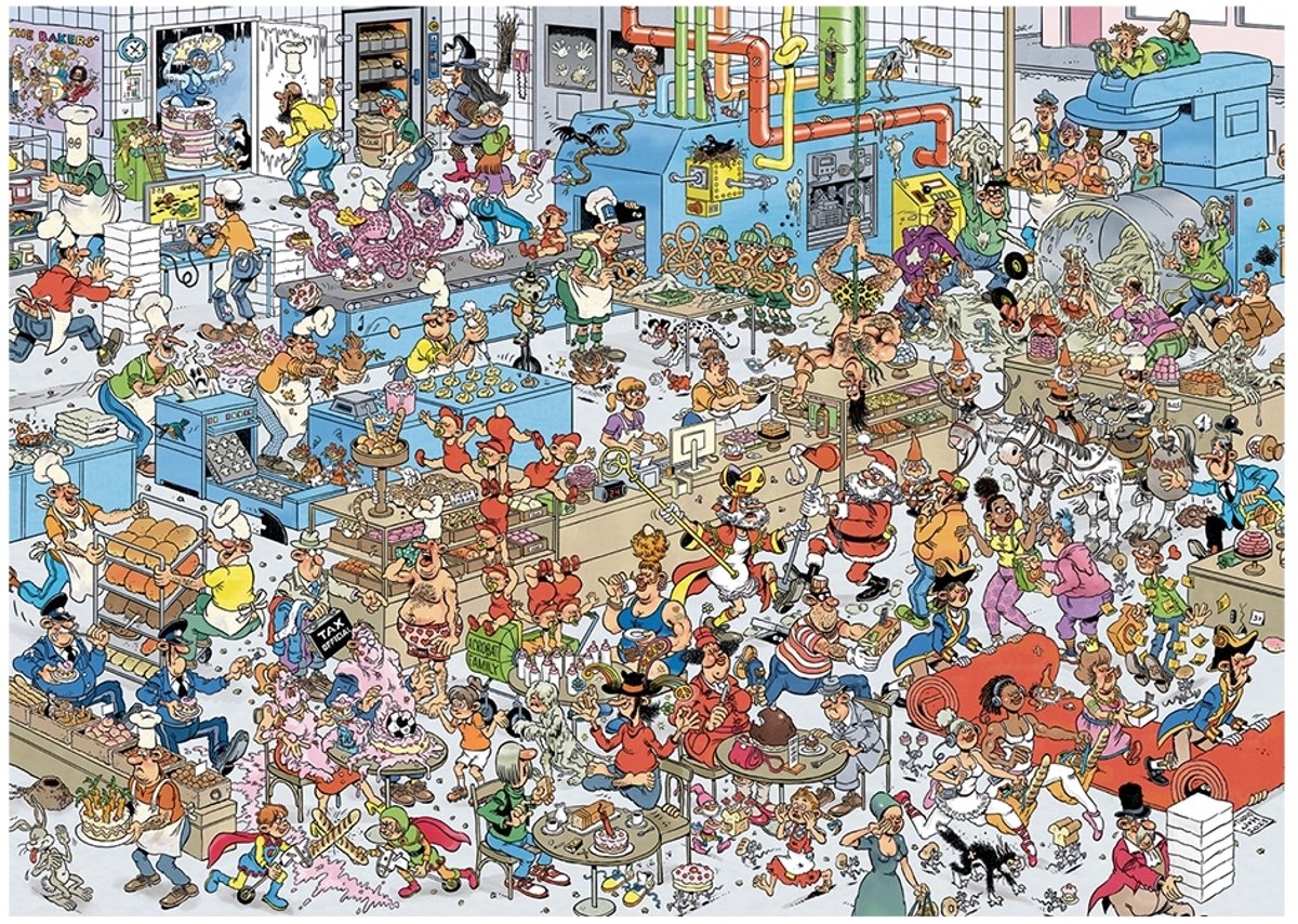 Jan van haasteren - de bakkerij - puzzel - 1000 stukjes legpuzzel