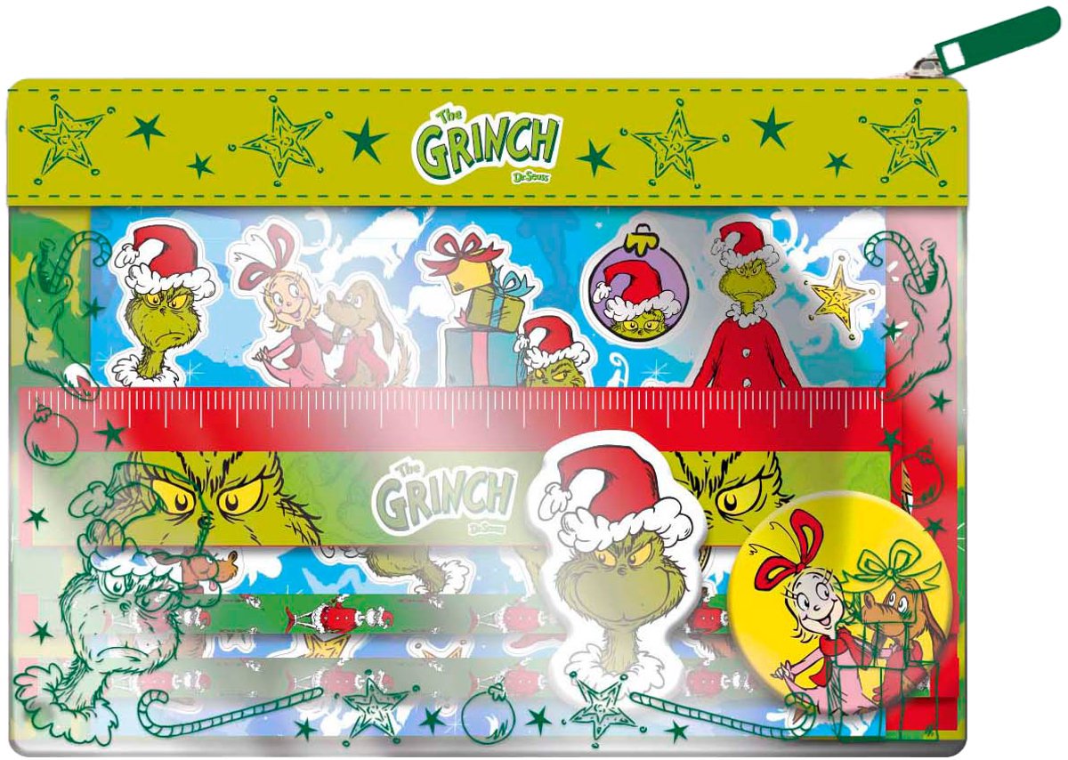 Kreative Bastelgruppe Totum gefülltes Federmäppchen Grinch