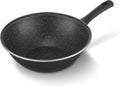 Brabantia living non stick - wokpan - ø 28cm - aluminium -dubbele anti-aanbaklaag - inductie geschikt – zwart