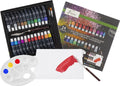 Nassau fine art acrylverf set | 24 acrylverf tubes | paletmes | 2 x penselen | inclusief canvas