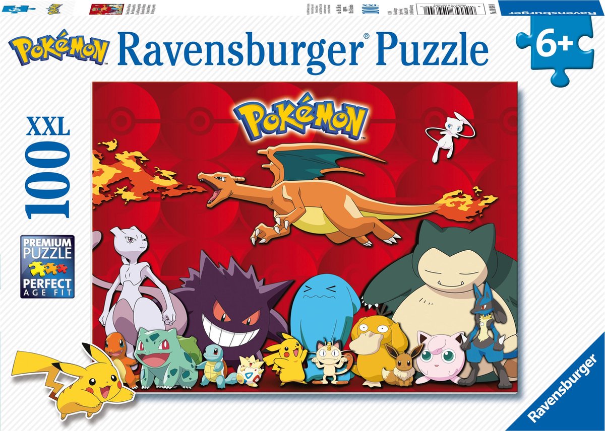 Ravensburger Pokémon-Puzzle, 100 Teile, XXL