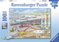 Ravensburger puzzel bouwen op het vliegveld - legpuzzel - 100 stukjes