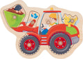 Goki steekpuzzel - wiellader - 6 delen - 28x19x2,4cm - hout - 1 jaar