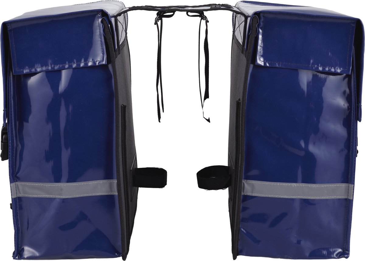 Willex bisonyl - dubbele fietstas - 40 liter - blauw - universele bevestiging