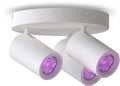Calex smart plafondlamp - 3-lichts - slimme opbouwspot - rond - wit