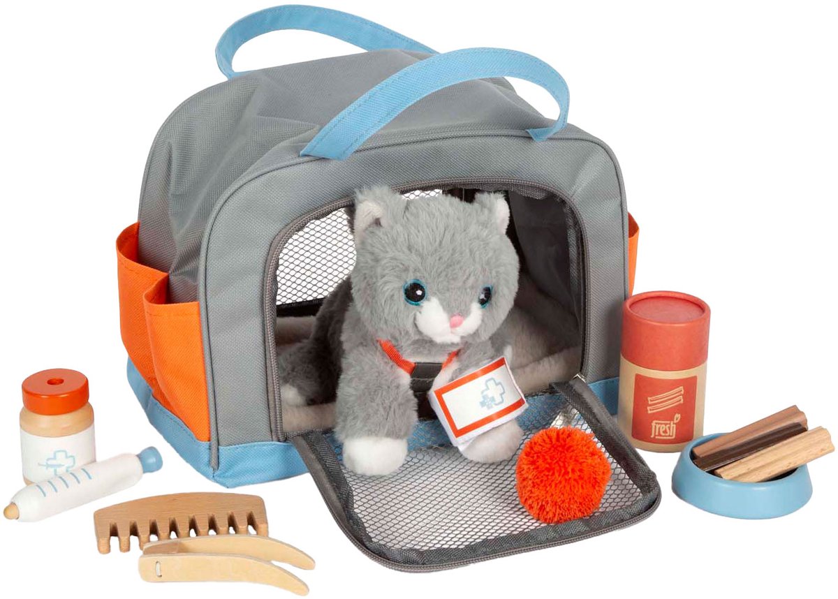 Small Foot – Kuschelkatze mit Tragetasche und Pflegeset