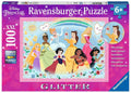 Ravensburger Disney Prinzessin Glitzerpuzzle, 100 Stück, XXL