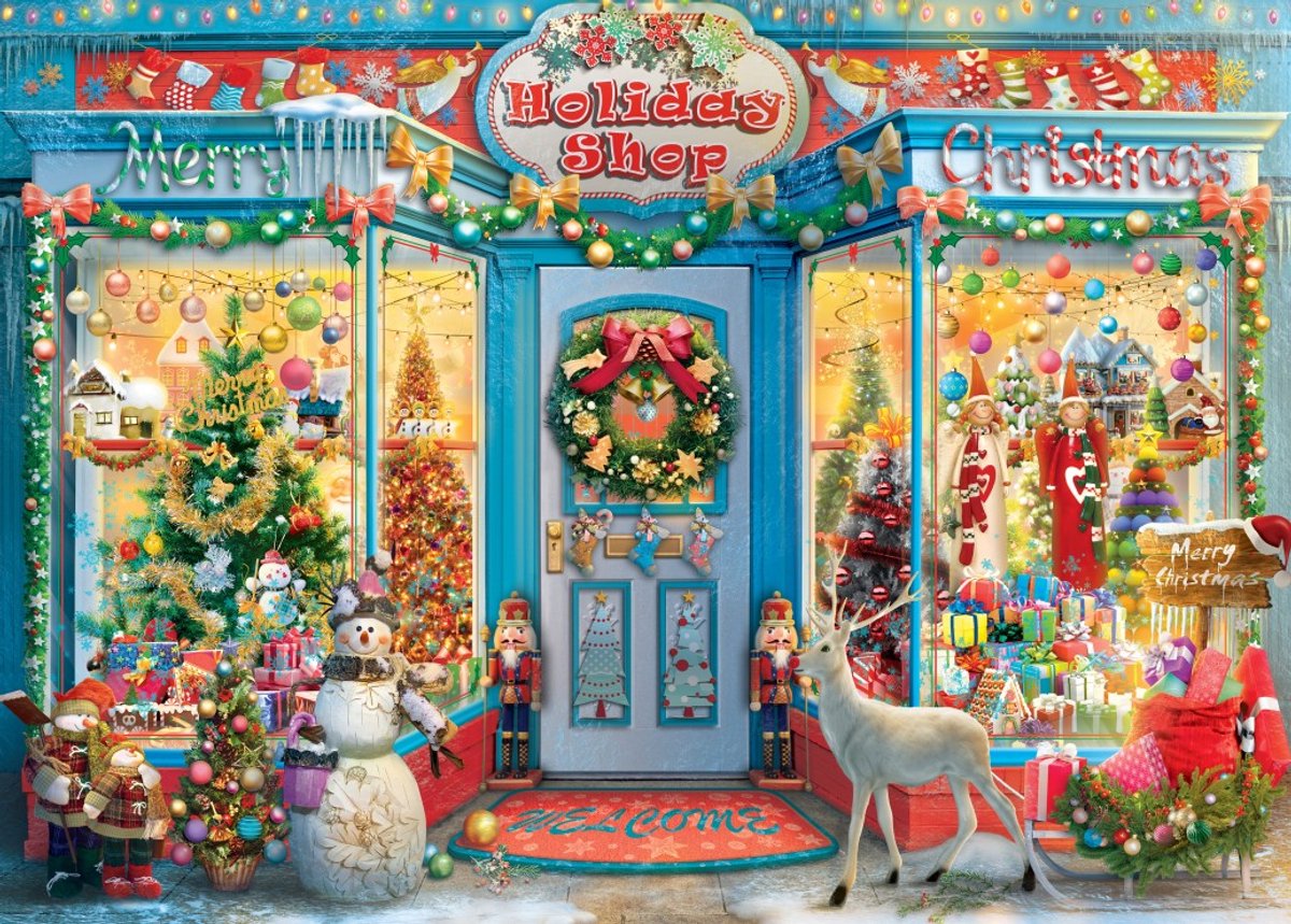 Bluebird puzzle legpuzzel holiday shop - 500 stukjes multicolor.