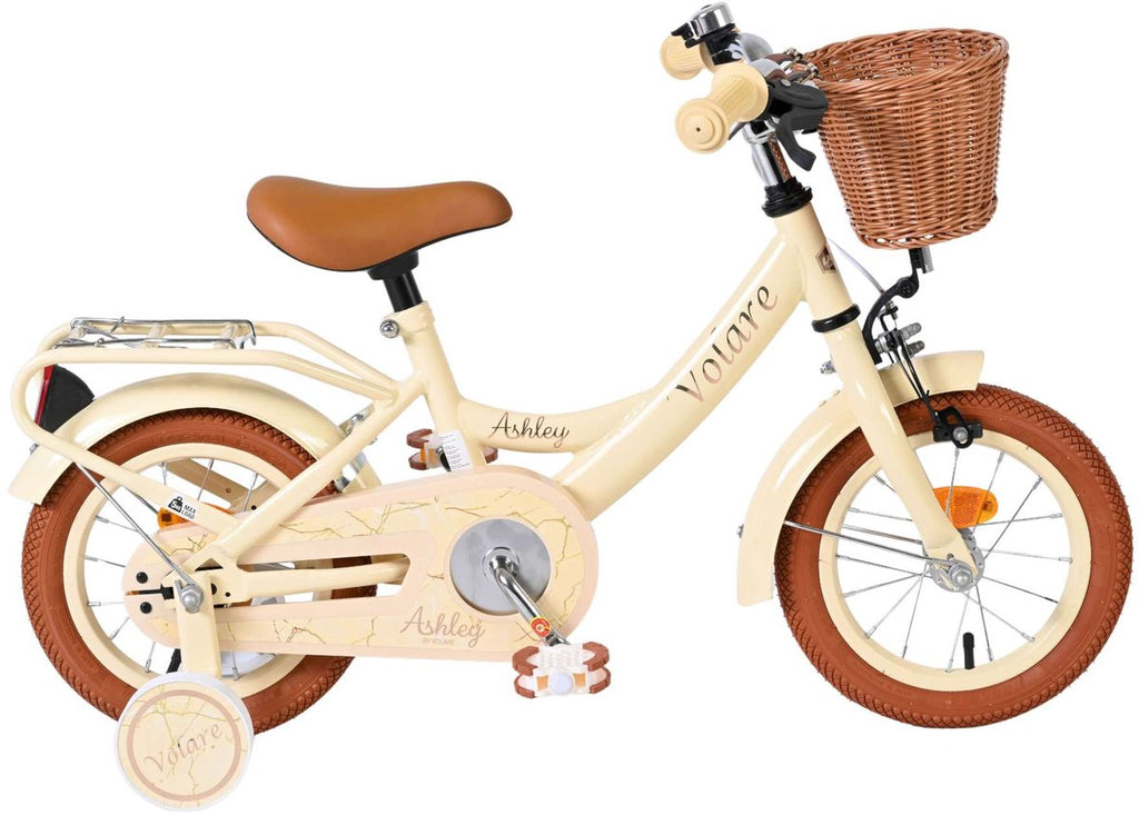 Volare Ashley Kinderfahrrad – Mädchen – 12 Zoll – Creme