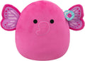 Squishmallows - large plush 40cm evelyn - hot pink butterfly elephant