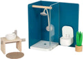 Small foot houten poppenhuis meubeltjes badkamer