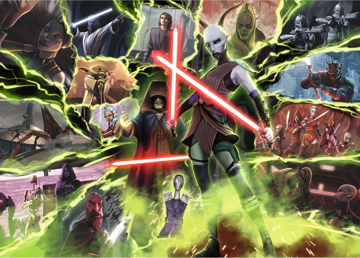 Ravensburger Puzzle Star Wars Schurkin Asajj Ventress, 1000 Teile.