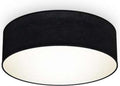 Briloner b.k.licht - plafondlamp - stoffen decoratieve woonkamerlamp - zwart - e27 fitting - rond - ø30cm
