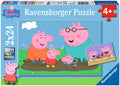 Ravensburger Puzzle „Fröhliche Familie Peppa Pig“, 2 x 24 Teile.