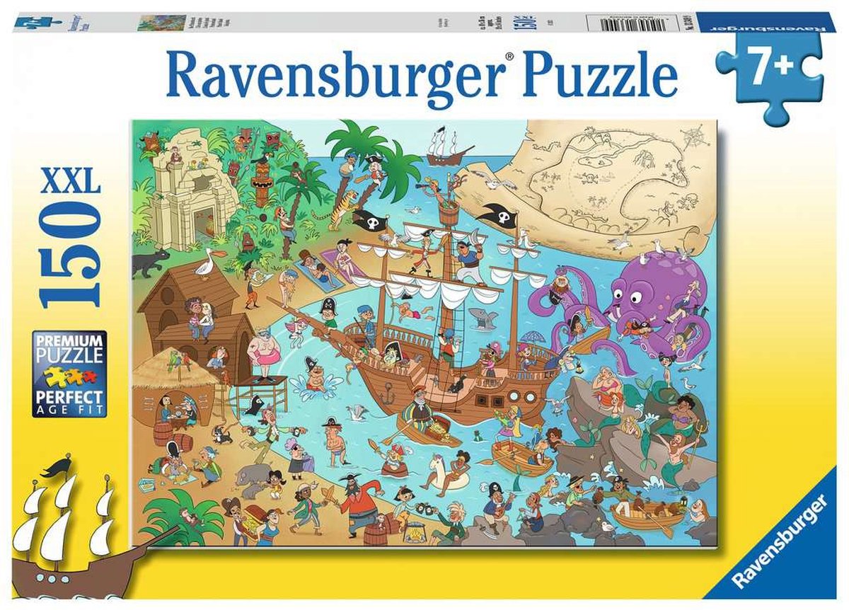 Ravensburger Puzzle Pirateninsel, 150 Teile, XXL
