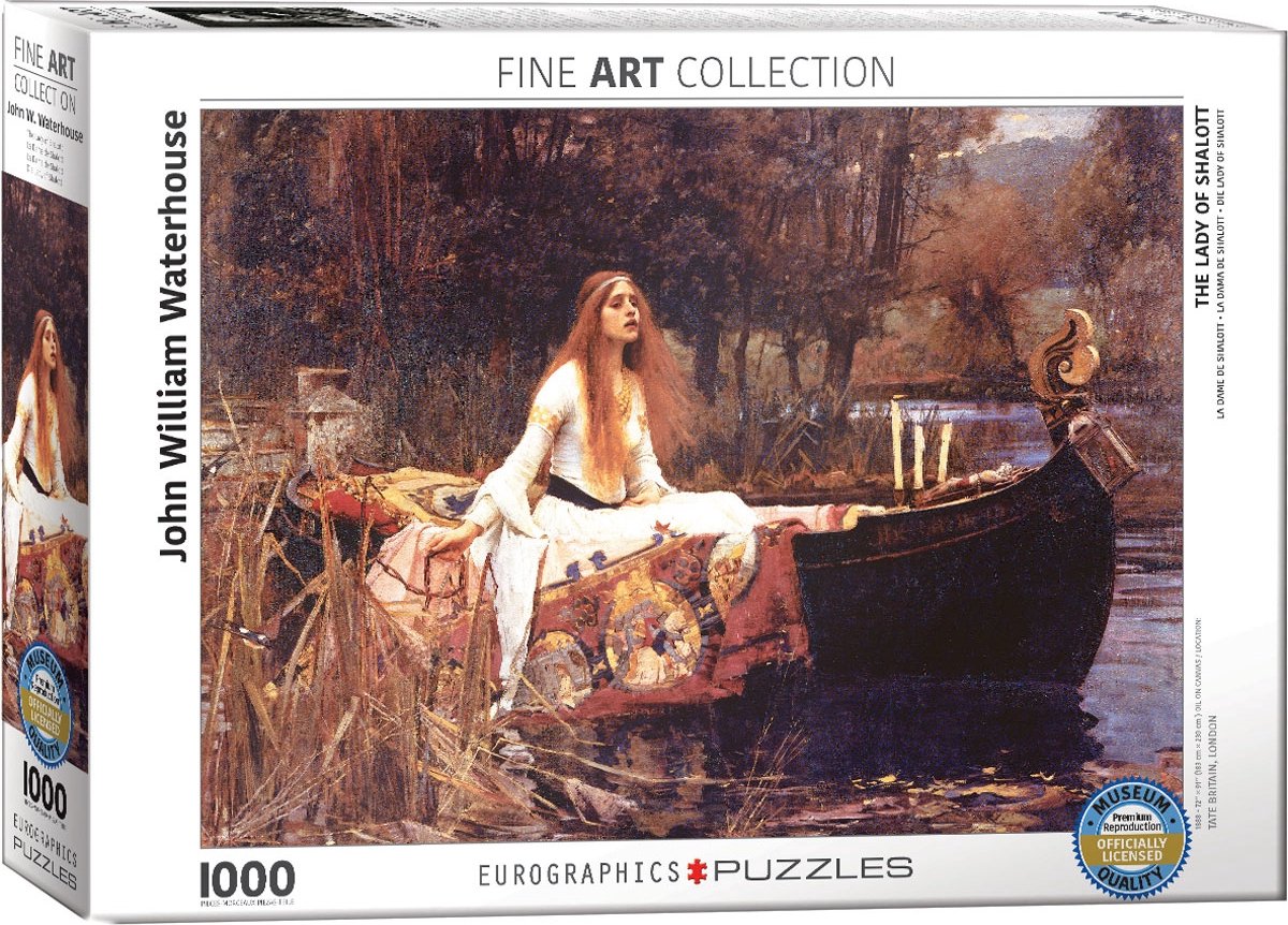 Eurogra phics - de vrouw van shalott [the lady of shalott] - john william waterhouse - 1000 stukjes 68×48cm (b×h) - legpuzzel
