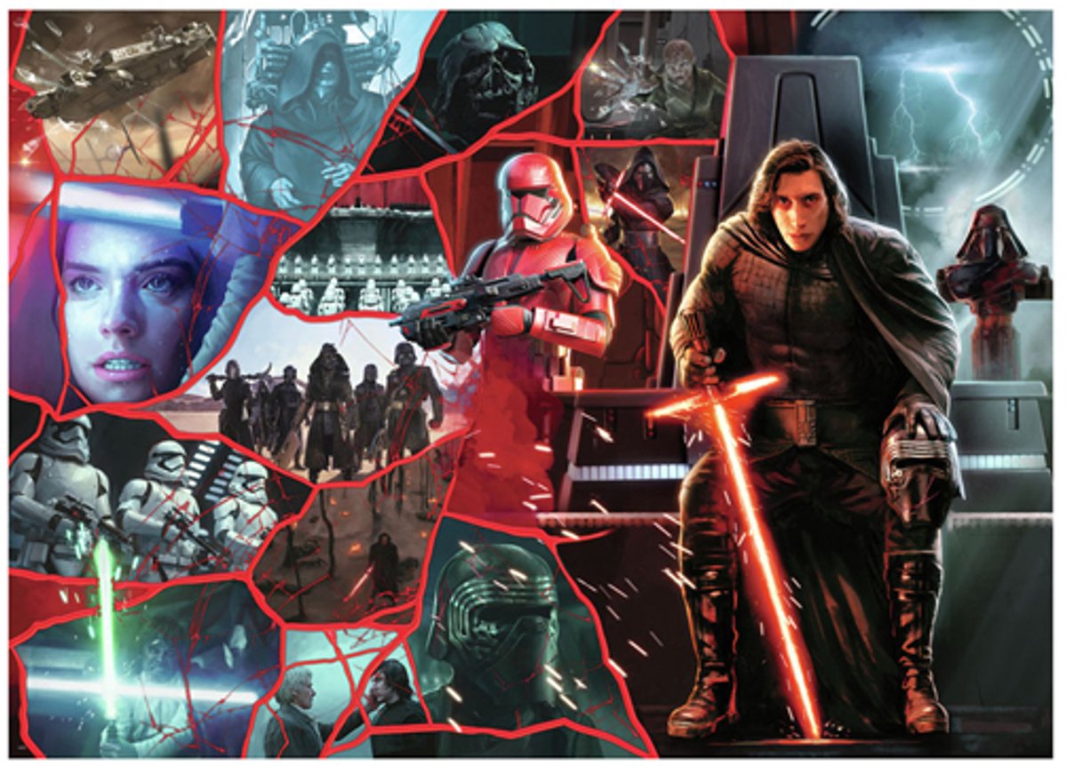 Ravensburger Puzzle Star Wars Bösewicht Kylo Ren, 1000 Teile.