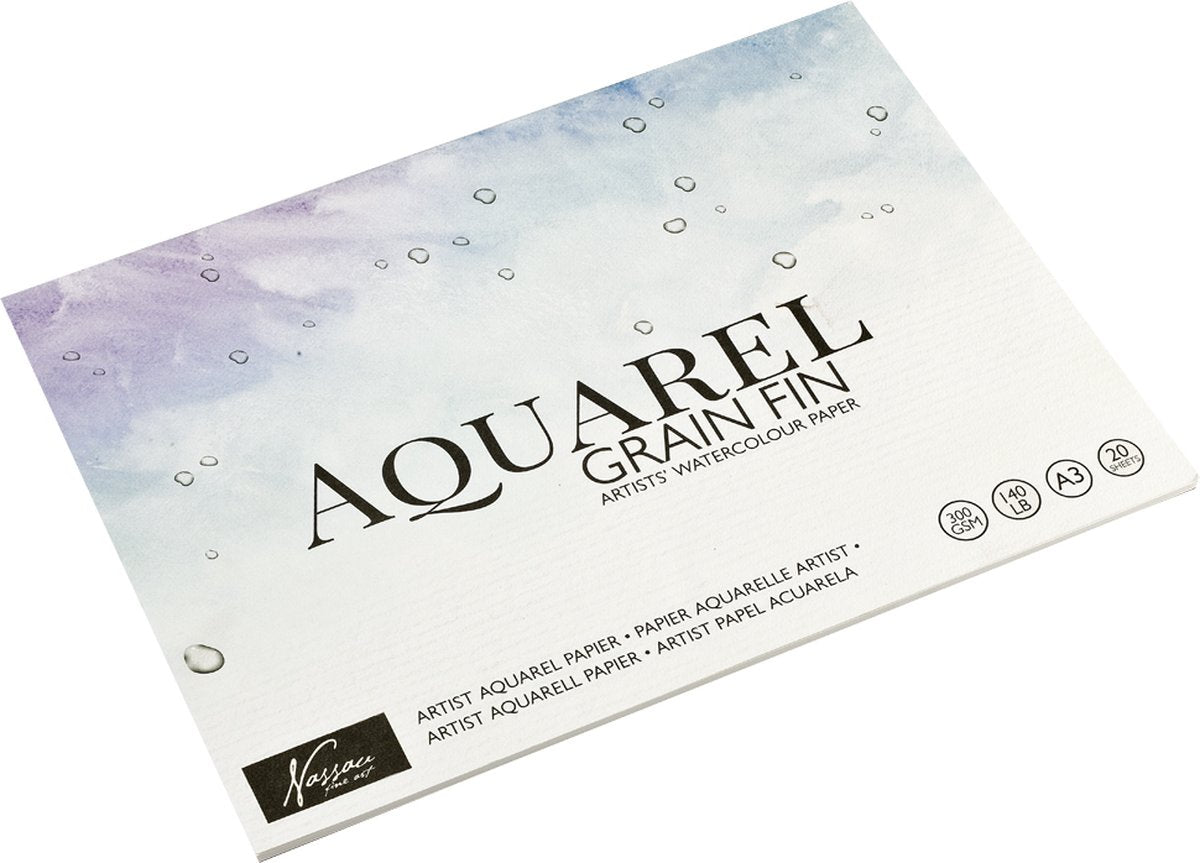 Nassau Fine Art Nassau A3 Aquarellblock, 20 Blatt