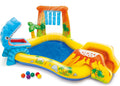 Intex dinosaur opblaaszwembad met glijbaan - 249 x 191 x 109 cm