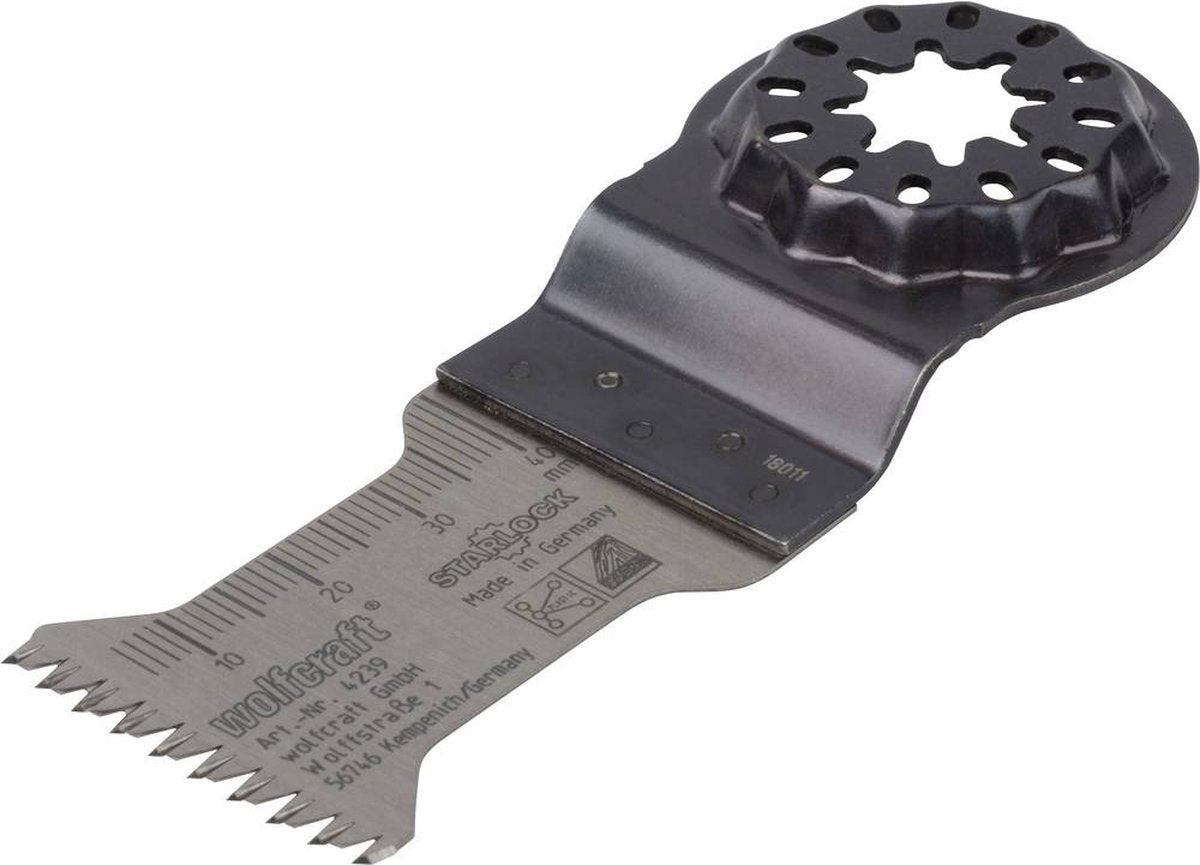 Wolfcraft - multitool zaagblad 35mm - starlock invalzaagblad - insteekzaagblad - bim - 4239000