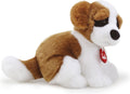 Trudi - classic knuffel hond sint bernard bob 25 cm - handgemaakt in italië - pluche knuffel - knuffeldier voor jongens en meisjes - wit bruin - 14x20x25 cm maat s