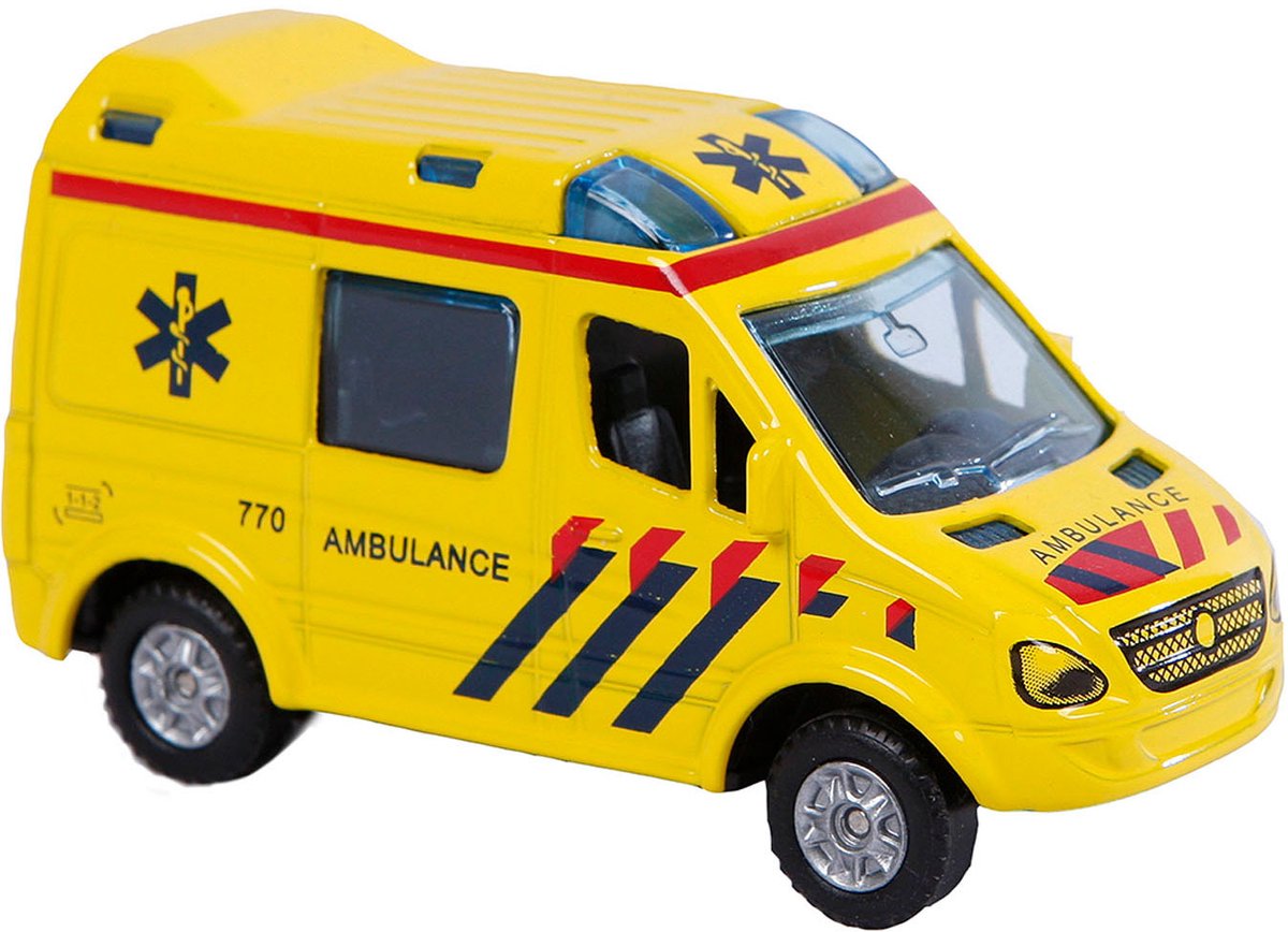Kids globe ambulance nl die cast pullback-action 8cm