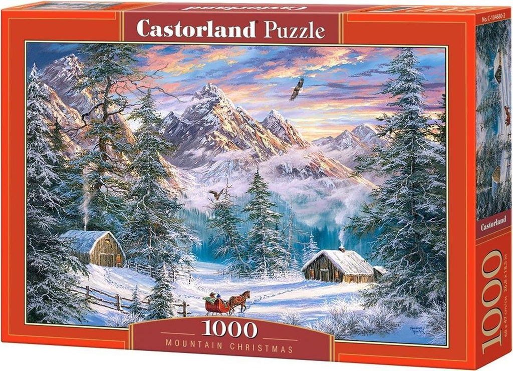 Selecta Castorland Puzzle „Weihnachtsberge“, 1000 Teile.