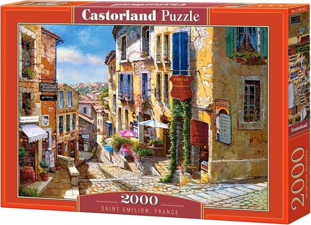 Castorland saint emilion france – puzzel – 2.000 stukjes – satijnen afwerking – perfecte pasvorm – europese kwaliteit