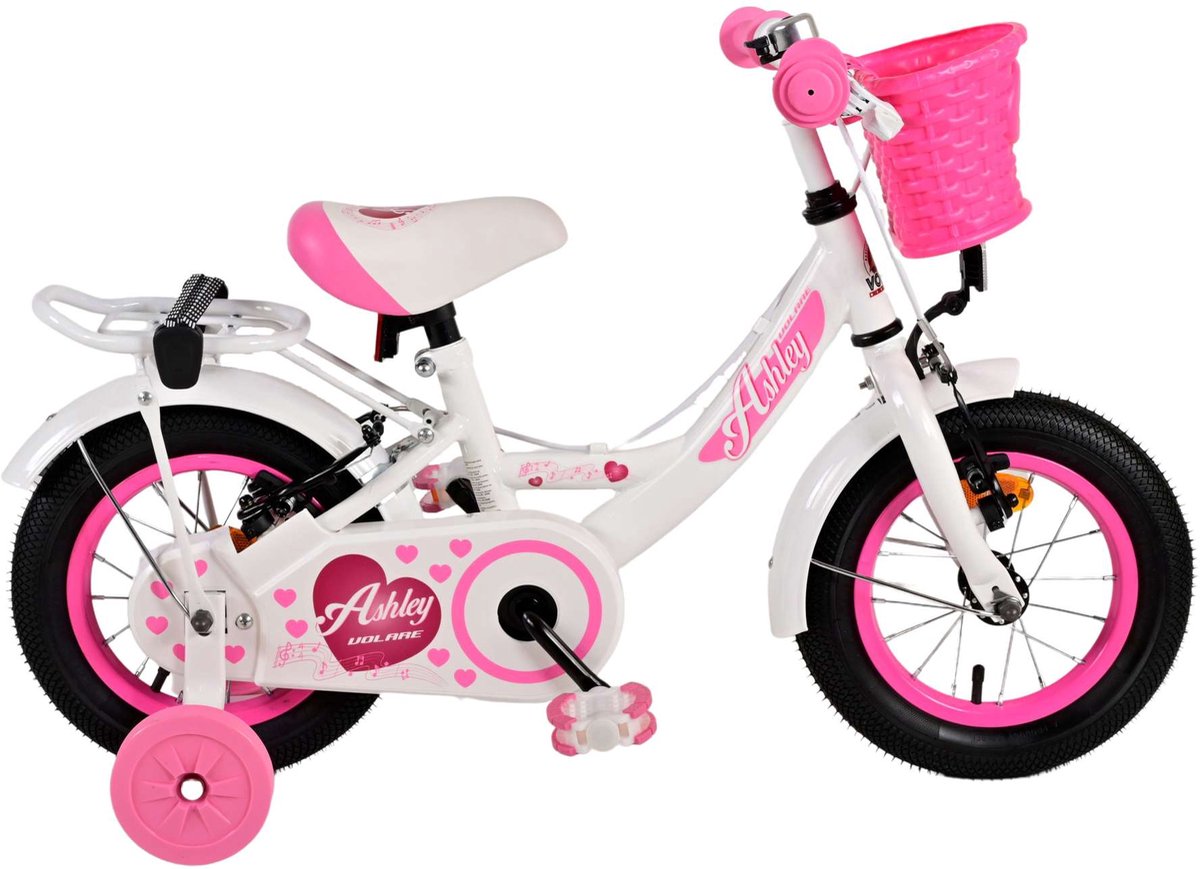 Volare Ashley Kinderfahrrad – Mädchen – 12 Zoll – Pink