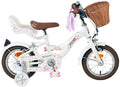 Volare Blossom Kinderfahrrad - Mädchen - 12 Zoll - Weiß - Zwei Handbremsen