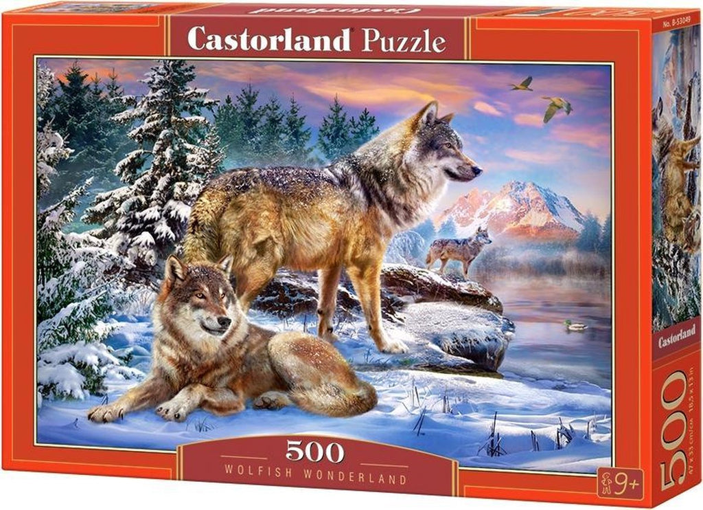 Selecta Castorland Puzzle „Wolfish Wonderland“, 500 Teile.